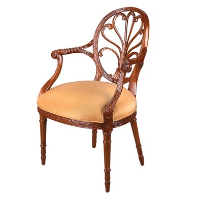 Lot 250 - George III Style Mahogany Open Armchair