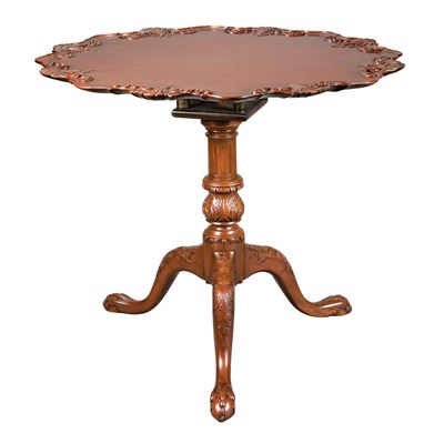 Lot 233 - Georgian Style Carved Mahogany Tea Table...
