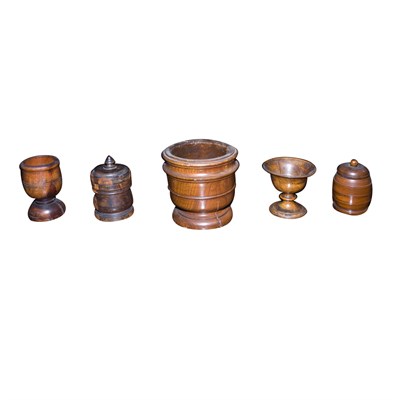 Lot 140 - Group of Six Treen and Other Wood Articles...