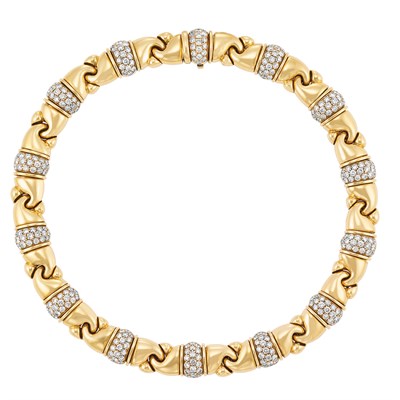Lot 469 - Gold and Diamond Necklace, Bulgari