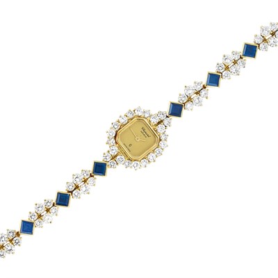 Lot 429 - Gold, Diamond and Sapphire Wristwatch, Chopard