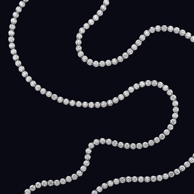 Lot 555 - Long Diamond Necklace