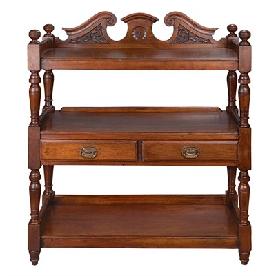 Lot 261 - Victorian Mahogany Three-Tier Server Height 36...