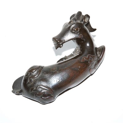 Lot 234 - Chinese Bronze Figure of a Deer Length 7 inches.