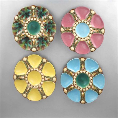 Lot 107 - Assembled Set of Eight Mintons Majolica Oyster...