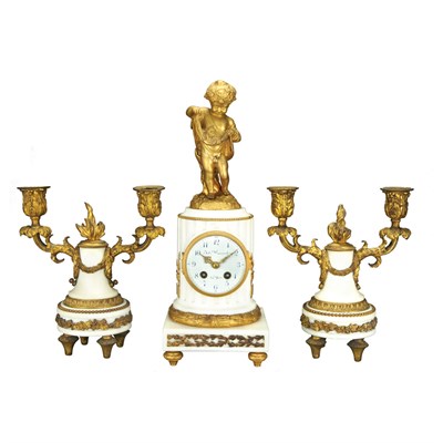 Lot 394 - Louis XV Style Marble and Gilt-Metal...