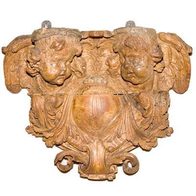 Lot 155 - Italian Style Carved Walnut Wall Applique...