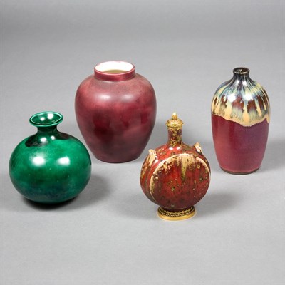 Lot 73 - Group of Four Glazed Pottery Vessels