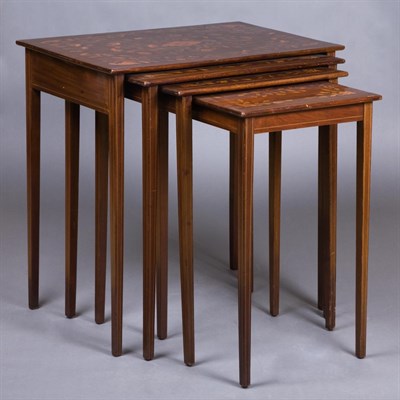 Lot 225 - Nest of Four George III Style Inlaid Mahogany...