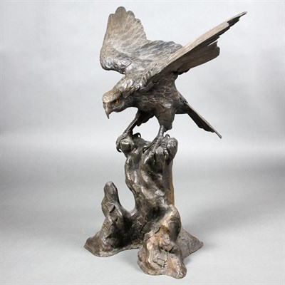 Lot 156 - Bronze Figure of a Hawk