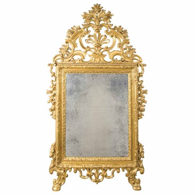 Lot 293 - Italian Rococo Style Gilt-Wood Mirror 19th...