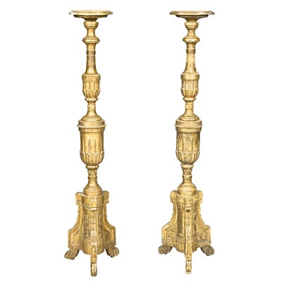 Lot 263 - Pair of Italian Neoclassical Gilt-Wood...