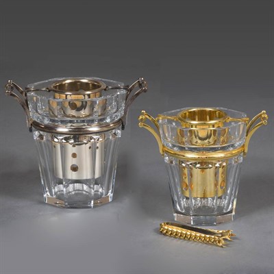 Lot 190 - Two Baccarat Silver Plated and Gilt-Metal...