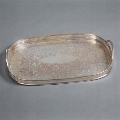 Lot 198 - Group of Three Silver Plated Trays Length of...