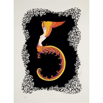 Lot 105 - Erte NO. 5 Color screenprint, signed and...