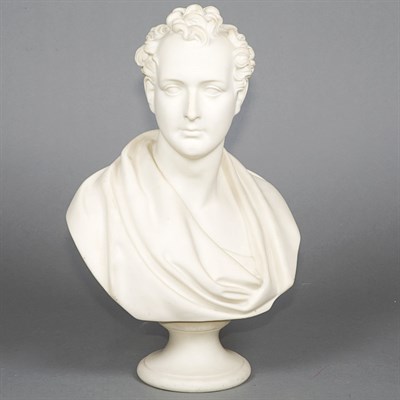 Lot 461 - Copeland Parian Ware Bust of Lord Byron
