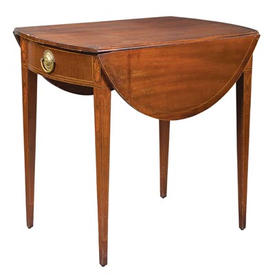 Lot 94 - Federal Inlaid Mahogany Pembroke Table The top...