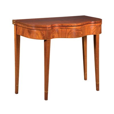 Lot 141 - Federal Style Inlaid Mahogany Fold-Over Games...