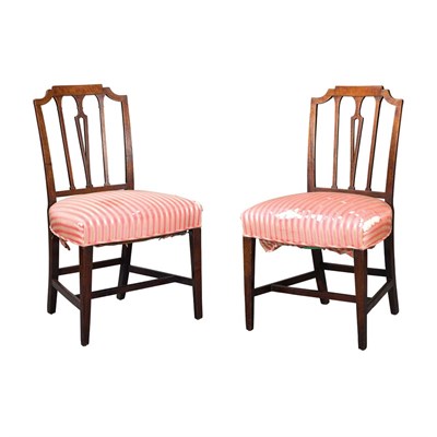Lot 115 - Pair of George III Mahogany Side Chairs Early...