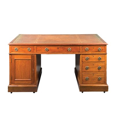 Lot 75 - George III Style Mahogany Partner's Desk 19th...