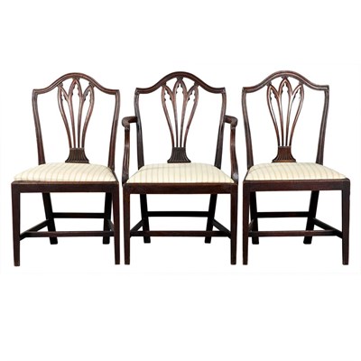 Lot 136 - Set of Eight George III Mahogany Dining Chairs...