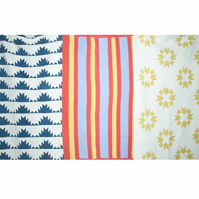 Lot 90 - Group of Three Quilts Comprising an example...