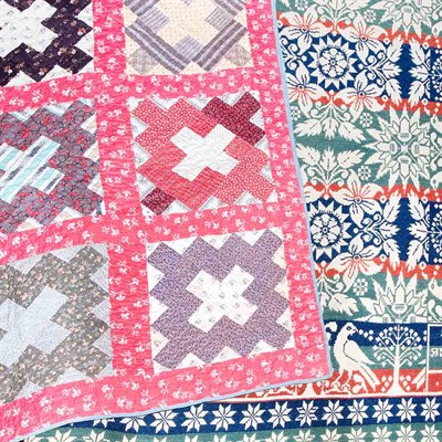 Lot 120 - Jacquard Coverlet 19th Century With birds,...