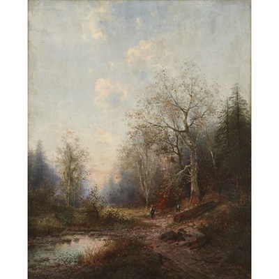 Lot 6 - 19th Century School Autumn Landscape with...