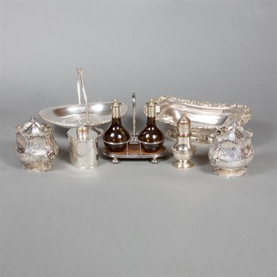 Lot 352 - Seven Victorian Silver Plated Table Articles...