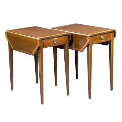 Lot 483 - Pair of Georgian Style Mahogany Pembroke...