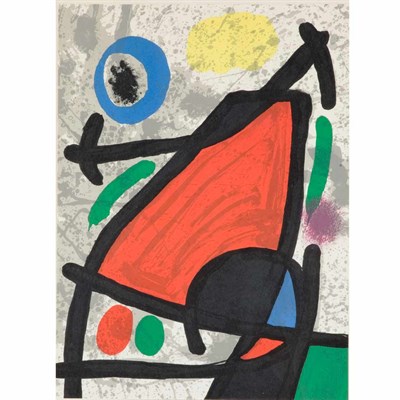 Lot 98 - Joan Miró COMPOSITION Color lithograph. Sheet...