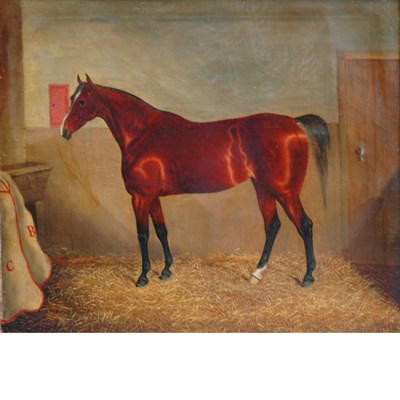 Lot 11 - 20th Century School Chestnut Horse in a Stable...