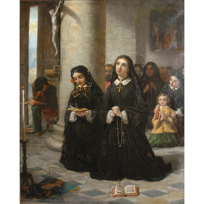 Lot 35 - Charles Lucy British, 1814-1873 Devotion...