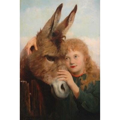 Lot 75 - Attributed to Charles Spencelayh Girl with a...