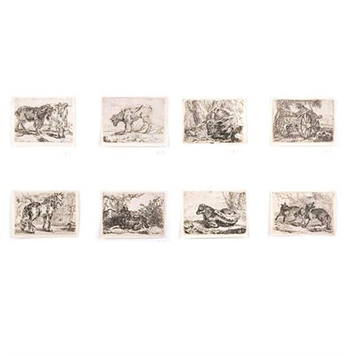 Lot 83 - Jan Fyt SET OF ANIMALS (BARSCH, HIND 1-8)...