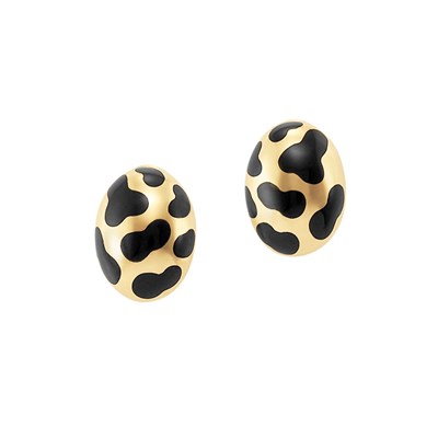 Lot 199 - Pair of Gold and Black Onyx Earrings, Angela Cummings