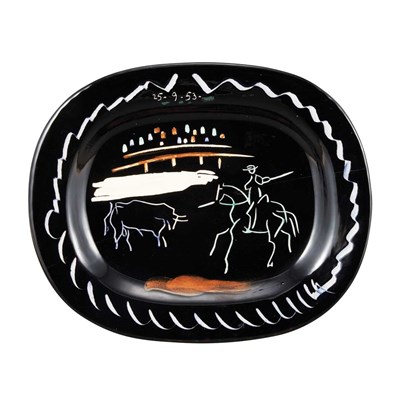 Lot 97 - Pablo Picasso (1881-1973) CORRIDA ON BLACK...