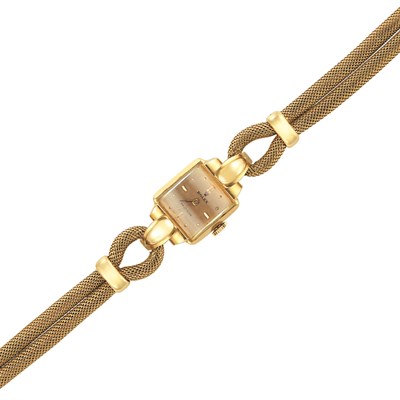 Lot 58 - Gold Double Strand Mesh Wristwatch, Rolex