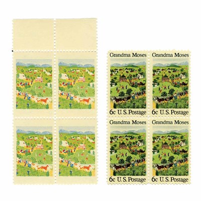 Lot 31 - 1969 6c. Grandma Moses, BLACK and BLUES OMITTED, Scott No. 1370 b