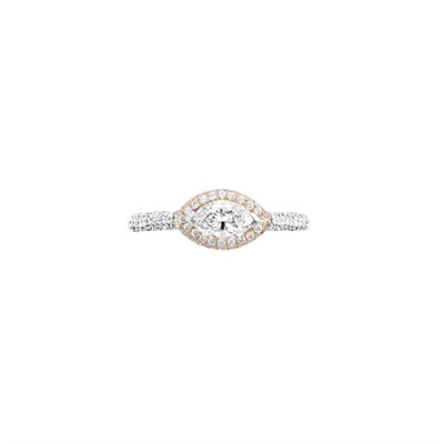 Lot 115 - Platinum, Diamond and Pink Diamond Ring