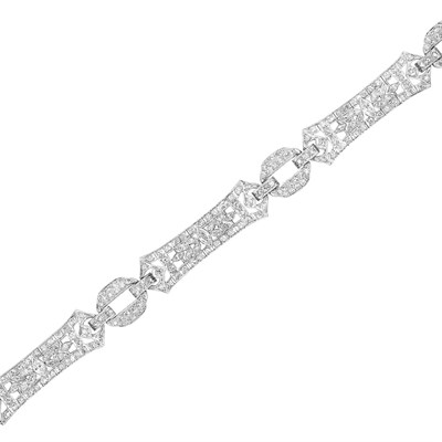 Lot 188 - Platinum and Diamond Bracelet