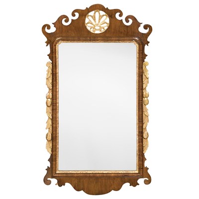 Lot 340 - George II Parcel Gilt Mahogany Mirror 18th...