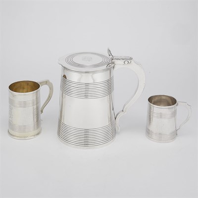Lot 418 - George III Silver Tankard John Robins, London,...