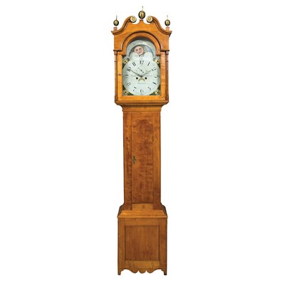Lot 183 - Federal Cherry Tall Case Clock Daniel Scheidt,...