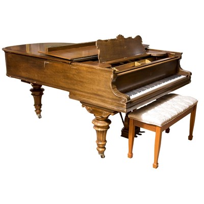 Lot 102 - Steinway & Sons Mahogany Baby Grand Piano...