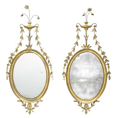 Lot 463 - Pair of George III Style Gilt-Wood Mirrors...