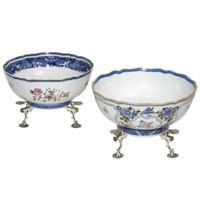 Lot 555 - Two Chinese Export Famille Rose Porcelain...