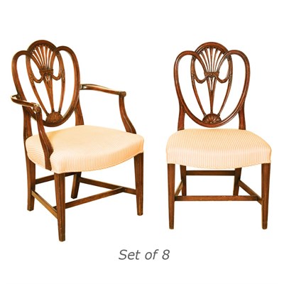 Lot 148 - Set of Eight George III Style Mahogany Dining...