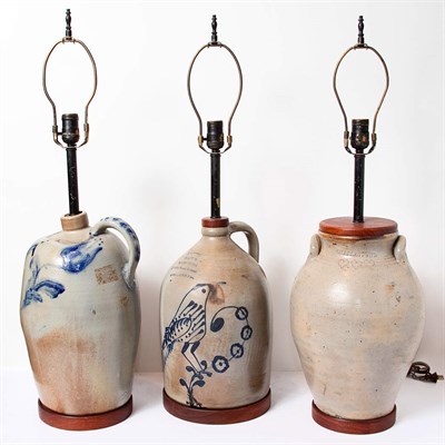 Lot 187 - Group of Three American Salt Glazed Pottery...