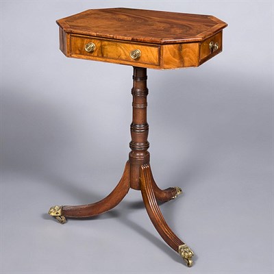 Lot 469 - Late George III Tulipwood Banded Mahogany Side...